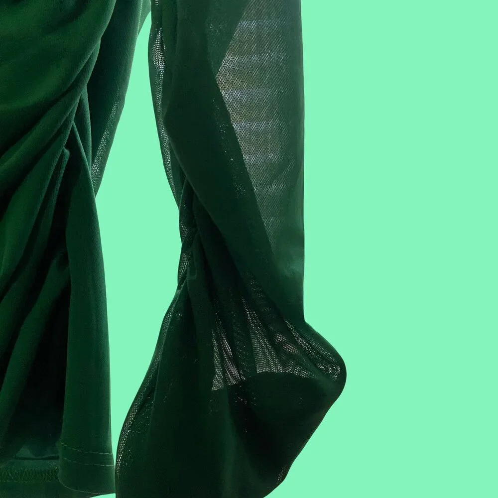 Ashley Stewart Ruche Sweetheart Mesh Top - Picture 5 of 6